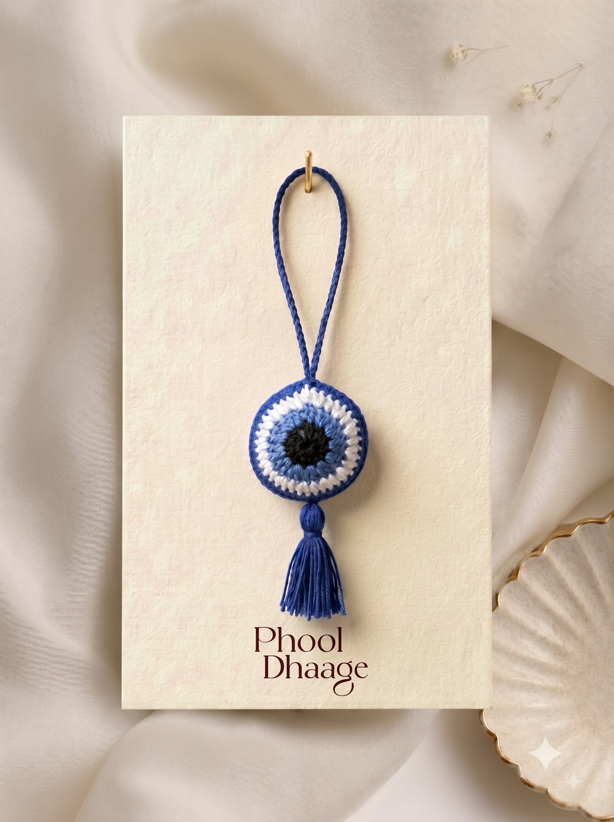 Nazar Protection Handmade Crochet Charm | Ideal as Car and Keychain Accessory and Backpack Decoration