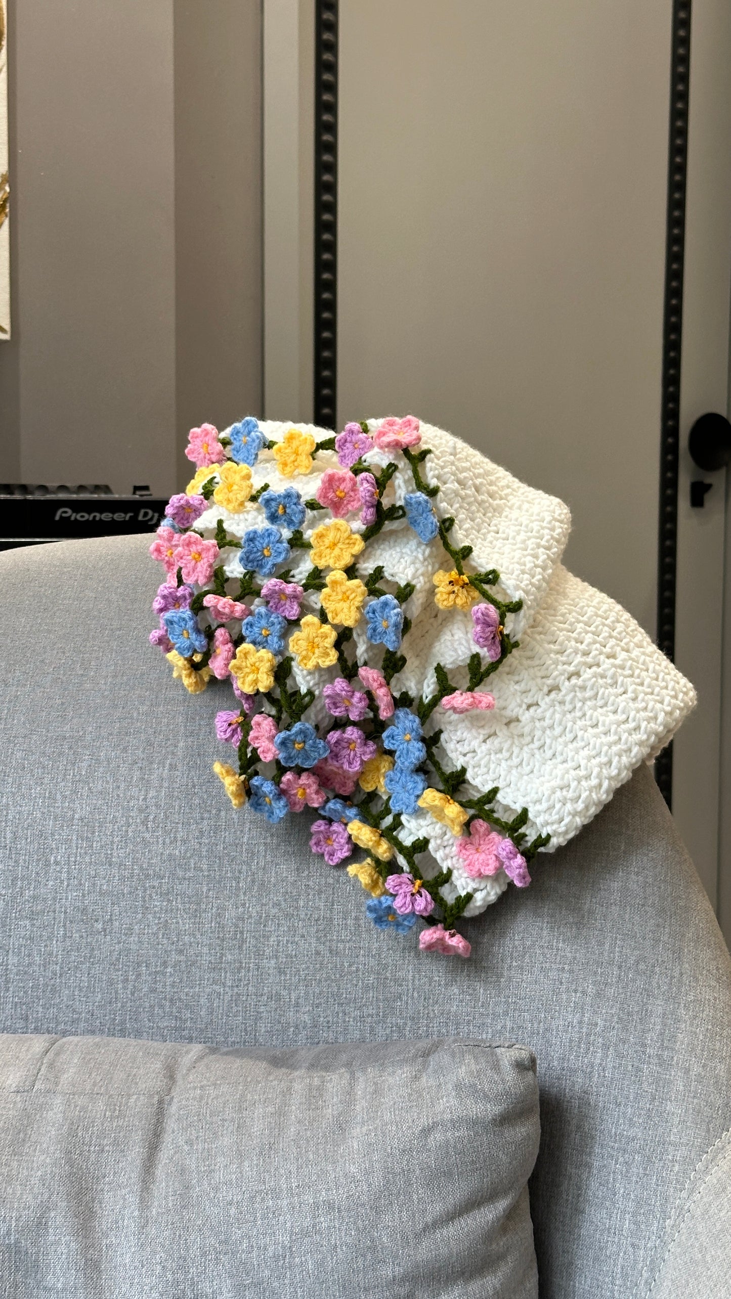 Forget me not flower blanket