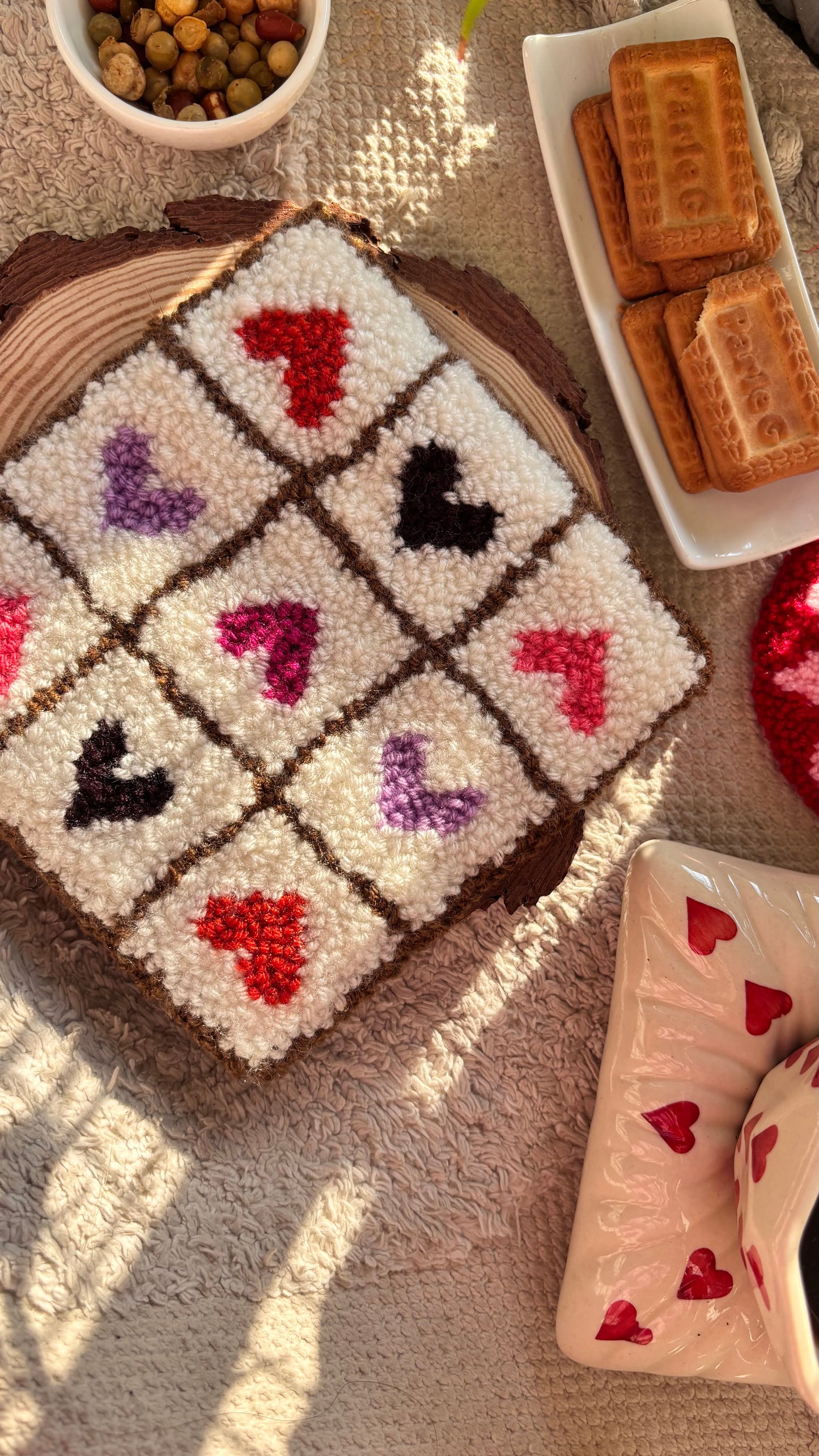 Punch needle coasters