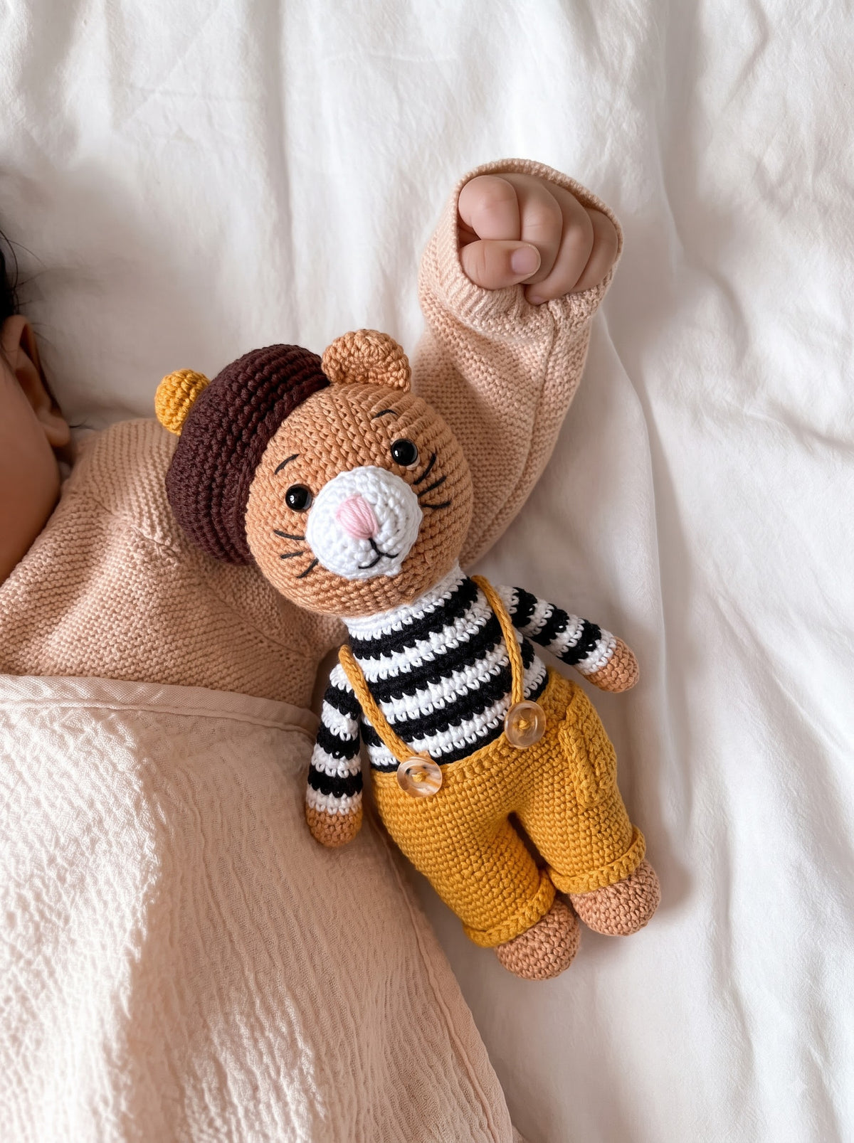 Milo the Cat Handmade Crochet Toy for Baby | Ideal for Nursery Decor and Baby Crib