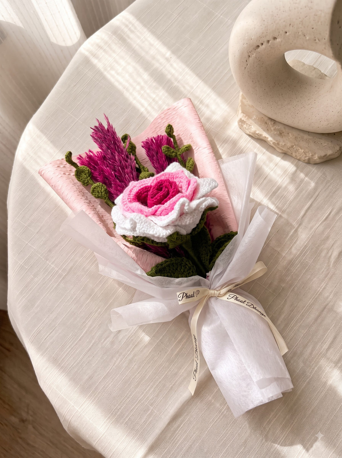 Pink Passion Handmade Crochet Bouquet | Everlasting Flowers | Perfect for Gifting