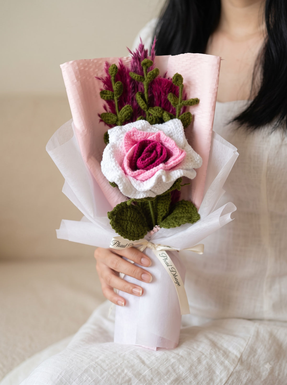 Pink Passion Handmade Crochet Bouquet | Everlasting Flowers | Perfect for Gifting