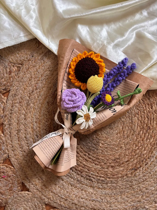 Mix purple sunflower bouquet