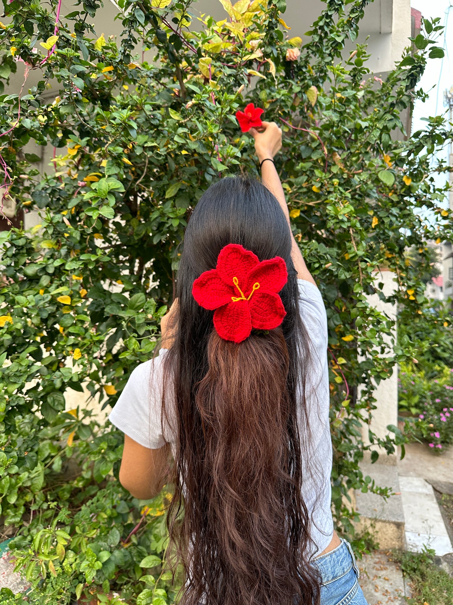 Hibiscus hair tie (small) 🌺